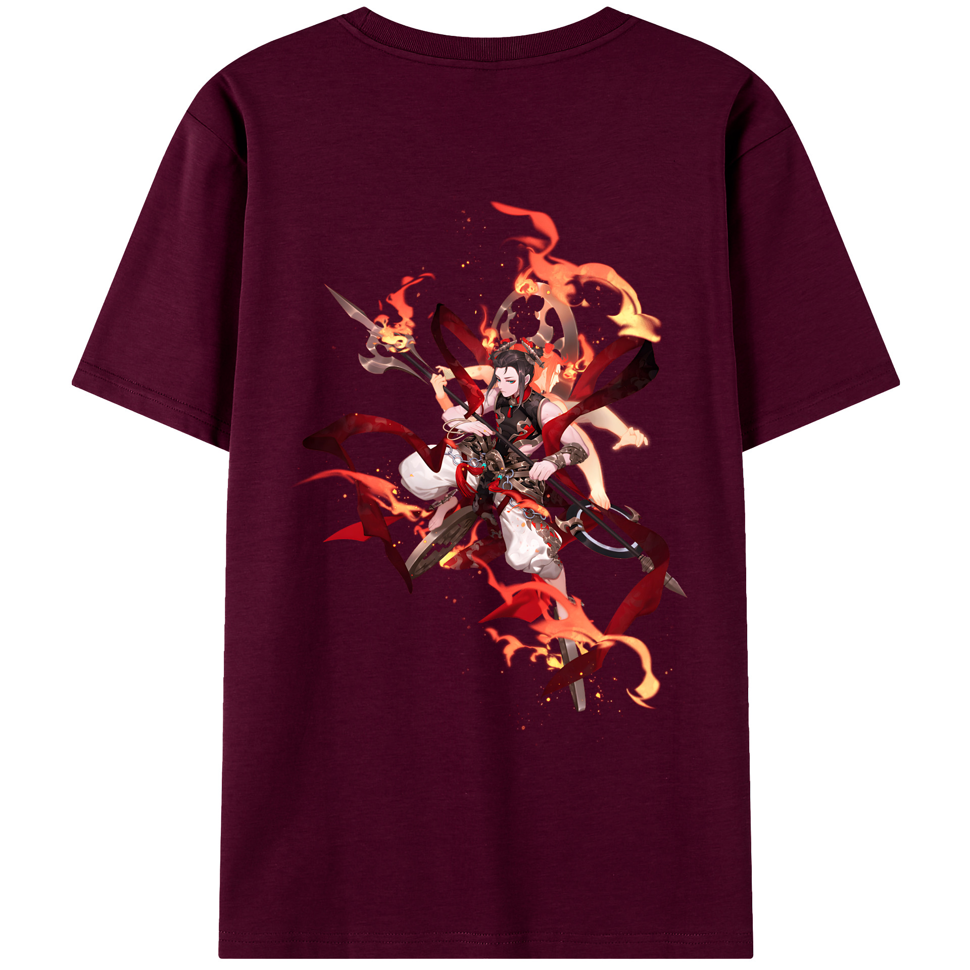 （画像用） Ne Zha 2 ナタ 魔童の大暴れ レディース半袖Tシャツ(バックプリント)